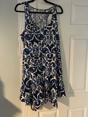 Lilly Pulitzer Blue and White Printed Tank Dress